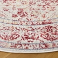thumbnail image 4 of SAFAVIEH Brentwood Adams Oriental Area Rug, Ivory/Red, 6'7" x 6'7" Round, 4 of 12