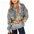 thumbnail image 2 of BaoFuBaoMei Hoodies for Girls Christmas Christmas Tree Long Cuffed Sleeve Sweatshirt Tops with Pockets Loose Hooded Fall Outfits for Christmas Dinner Vacation Holiday, 2 of 5