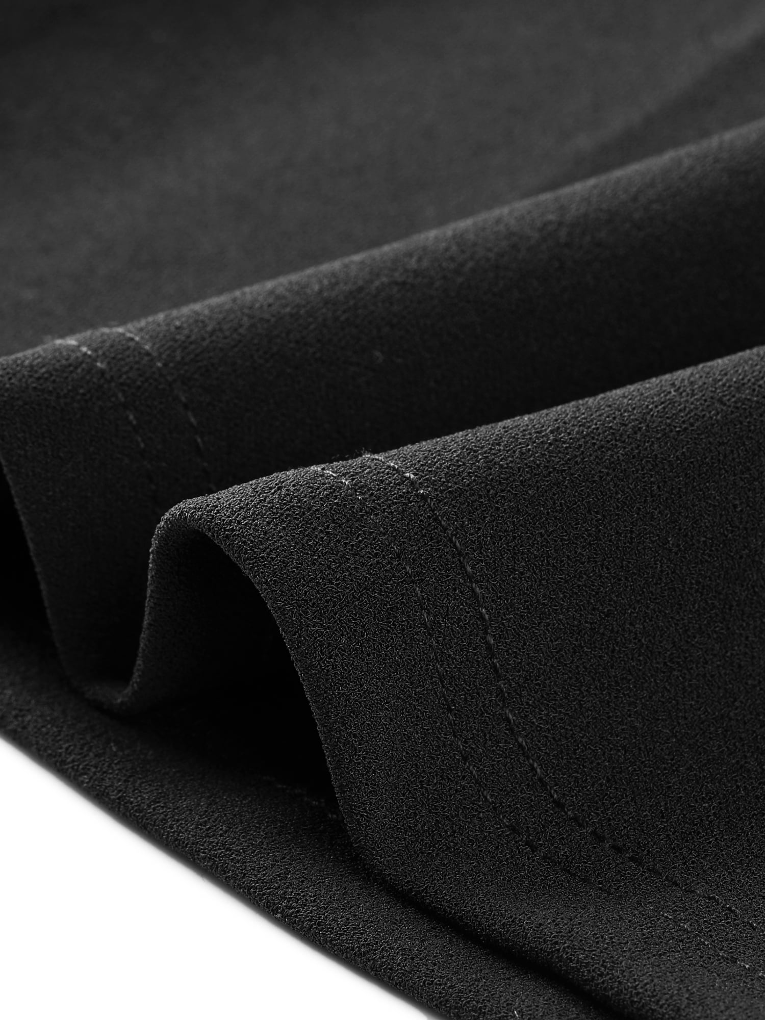 DARING DIVA Collar Tie Mock Neck a Line Elegant Midi Dress M Black