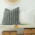 thumbnail image 6 of Sanmadrola Throw Pillow Covers 18x18 inch Pack of 2 Faux Fur Plush Decorative Throw Pillow Covers Couch Cushion Case Soft Pillow with Velvet Back for Sofa, Bed, Living Room, Dark Grey, 6 of 7