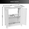 thumbnail image 5 of White Bathroom Vanity, Under Sink Cabinet with U-Shaped Cut-Out, Double Vented Doors, Space-Saving Design for Modern Bathrooms, Santorin Collection, 5 of 10