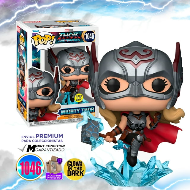 Funko Pop Mighty Thor #1046 Thor Amor Y Trueno Glow Figura Original Funko Lady Thor Jane Foster Love And Thunder