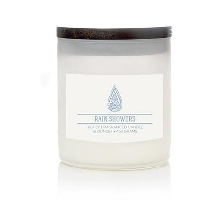 Wellness Scented Jar Candle, White Jar, Rain Showers, 16 oz, Single
