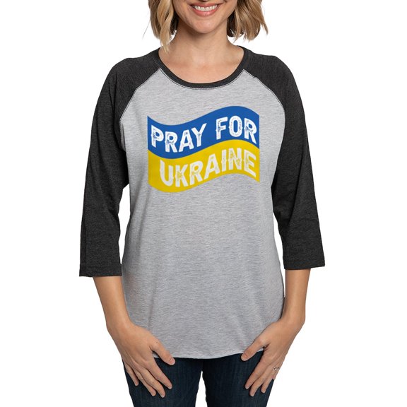 CafePress - Pray For Ukraine Long Sleeve T Shirt - Womens Baseball Tee
