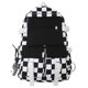 thumbnail image 1 of Mochila kawaii, mochila para estudiantes, mochila de gran capacidad, mochila para el campus con cuadros en blanco y negro, linda para niñas, 1 of 6