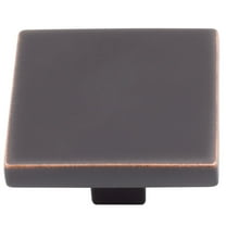 Contemporary Square Cabinet Knob, 1-1/2 Inches, Zinc Base Material, Vintage Bronze by Stone Harbor Hardware
