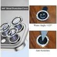 thumbnail image 3 of Bling Camera Lens Protector Compatible for iPhone 13 Pro(6.1")/13 Pro Max(6.7") Ultra Thin/Clear Tempered Glass [Anti-Scratch][Shatter/Water/Fog-Proof] Metal Cover-Silver Diamond(Set of 3), 3 of 5