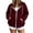 Wine-12, variant on Nugftut Hoodies for Women Plus Size Full Zip-Up Jacket Oversized Lightweight Sweatshirts Baggy Workout Hoodies with Pockets