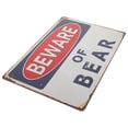 thumbnail image 1 of UPOUART De Advertencia Retro De Oso En Hierro Para Y Espacios Comerciales, 1 of 6