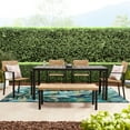 Better Homes & Gardens Ventura Outdoor Patio Dining Chairs, Black, Set