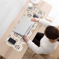 thumbnail image 3 of Long Mouse Pads for Desk,Beige Cow Flower Pattern Desk Mats on Top Of Desks, Desk Mouse Pad Extra Large with 3mm Non-Slip Base and Stitched Edge for Gaming,Office,Work,Home 31.5"x11.8", 3 of 6