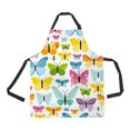 thumbnail image 1 of EREHome Colorful Butterflies Adjustable Bib Kitchen Apron with Pockets for Women Men, 1 of 2