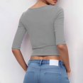 thumbnail image 3 of Long Sleeve Tops For Women,Elegant Classy Tops Old Money Outfits Women,Date Night Tops,Fall Womens Clothes,Yoga Tops,Fitted Tight Thin Long Sleeve Shirts,Work Blouse,Going Out Tops For Women, 3 of 3