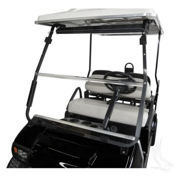 Club Car DS 2000.5 to Current Clear Fold Down Impact Resistant Windshield for CC DS 2000.5 to Current Golf Cart