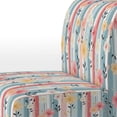 thumbnail image 4 of Designart "Elegant Striped And Flowers Pattern" Upholstered Modern & Contemporary Accent Chair and Striped Arm Chair - Multiple Color & Pattern, 4 of 7