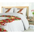 thumbnail image 5 of Ambesonne Christmas Alphabet Duvet Cover Sets, Z Letter, 2-King, Pearl and Olive Green, 5 of 7