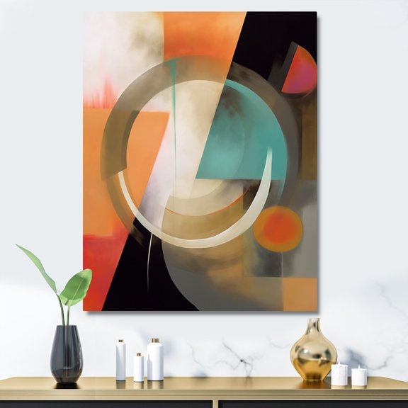 DESIGN ART Designart "Exploring Abstracted Patterns V" Modern Geometric Canvas Print 12 in. wide x 20 in. high