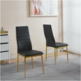 thumbnail image 2 of JERFIT 4-Pack Dining Chairs Set with Golden Metal Legs and Black Seat for Kitchen, Dining Room, 2 of 10