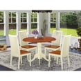 thumbnail image 4 of East West Furniture Dining Room Set Buttermilk & Cherry, DLIP5-BMK-W, 4 of 4