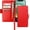 Red, variant on Wallet Case for iPhone 12/12 Pro, Genuine Leather Support Wireless Charging RFID Blocking Flip Case Card Slots Holder, Kickstand Book Folding Folio Cover with Wrist Strap 6.1 Inch (Red)