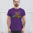 thumbnail image 3 of Tee Hunt Dean Russo Cute Cat T-Shirt First We Steal Your Heart Pet Men's Tee, Purple, Large, 3 of 5