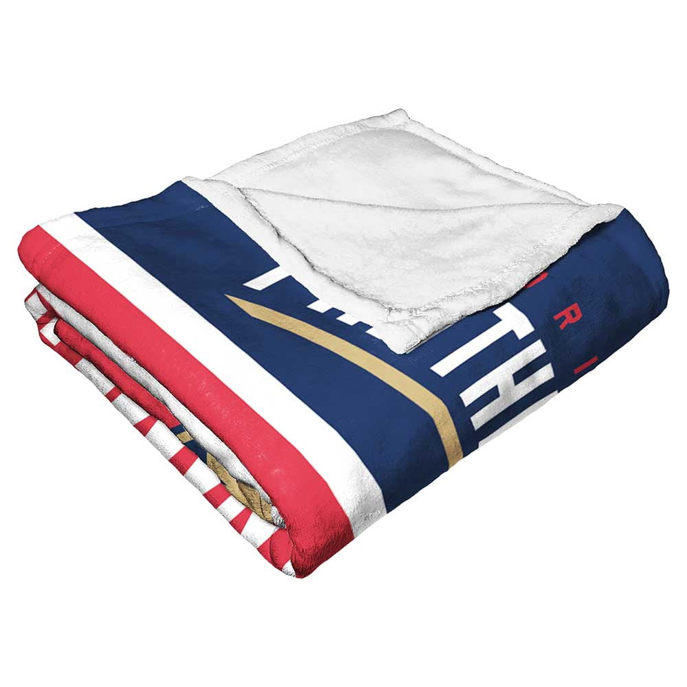 Florida Panthers NHL Colorblock Personalized Silk Touch Throw Blanket, 50" X 60"