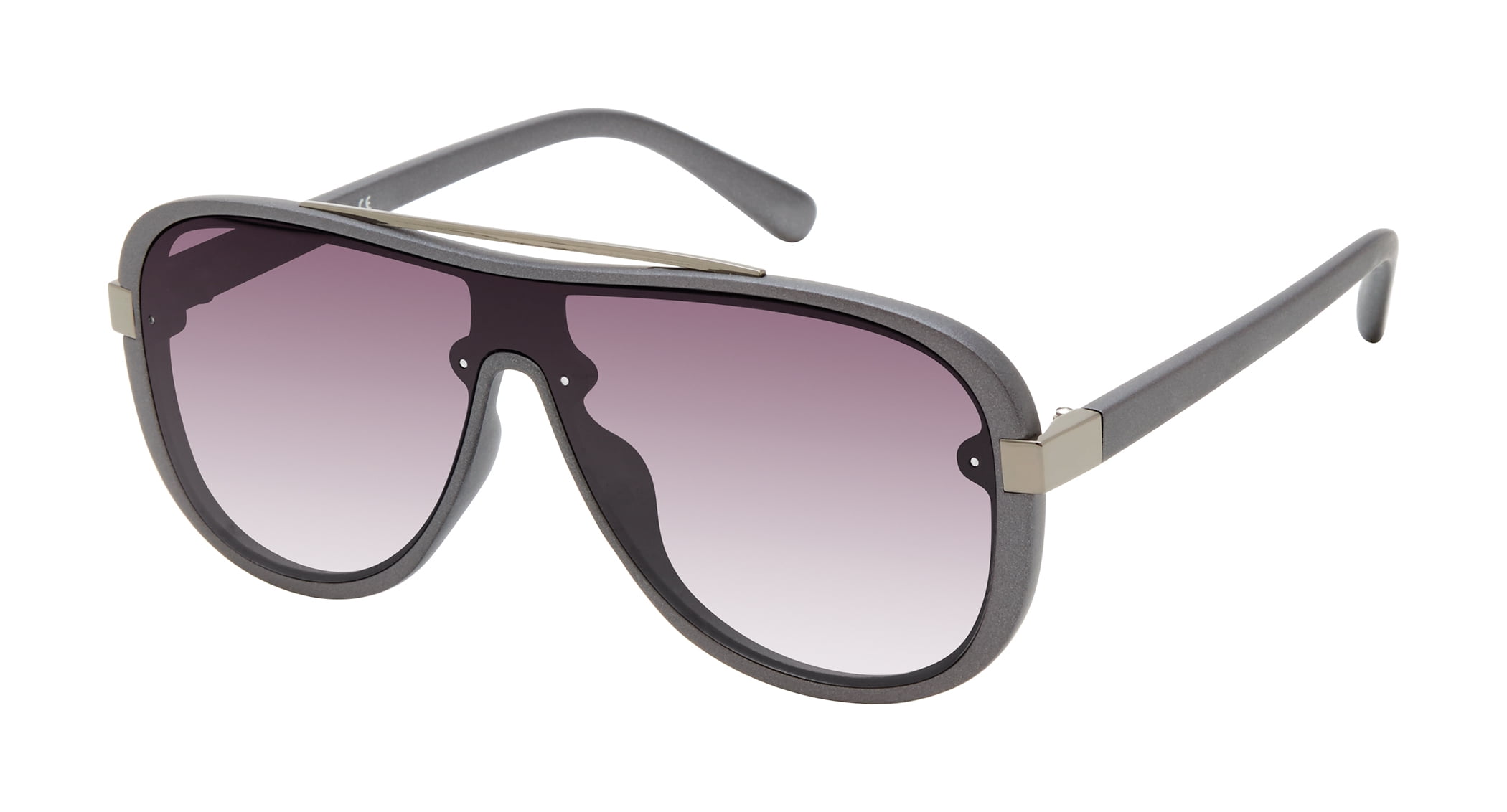 Rocawear Men's Semi-Rimless Rectangular Sunglasses - UV400 Protection, Gunmetal & Grey, 61mm - View #2