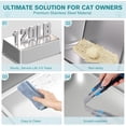 thumbnail image 5 of Stainless Steel Cat Litter Box, Metal Kitty Litter Box with High Sides for Small Cats,Kittens, Open Top Litter Boxes with Anti-Leak Lid,Odorless,Non-Sticky, Easy to Clean,Scoop Include, 5 of 8