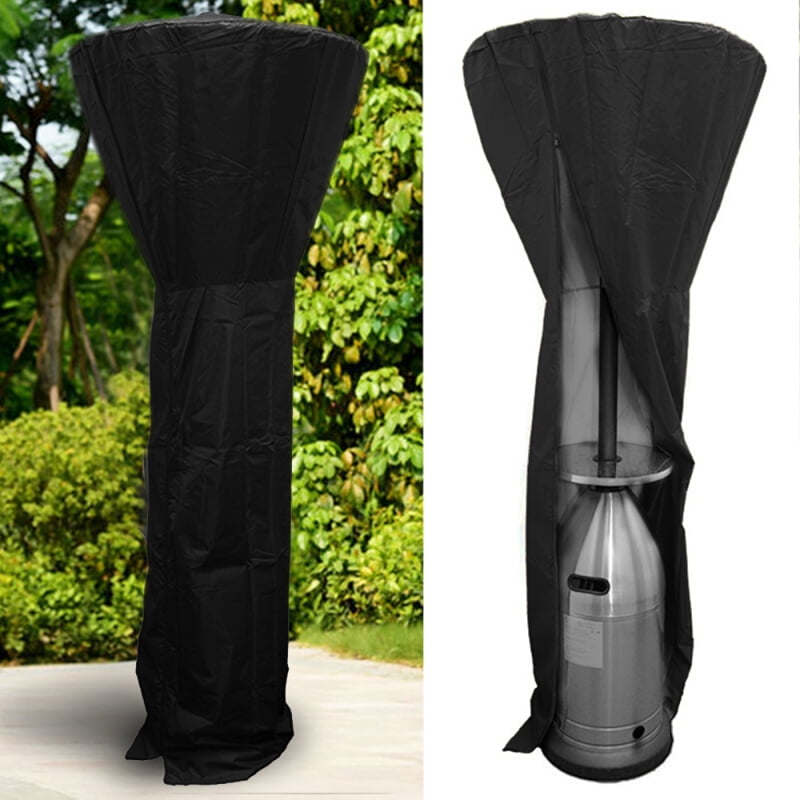 Patio Heater Covers Waterproof with Zipper Black-24 Months of use H87xD33x19 