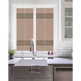 thumbnail image 2 of Retro Brown Window Privacy Film Beckground Dark Green Stripes Decorative Glass Window Film UV Blocking Static Cling Non-Adhesive Sticker Covering for Home Door 19.6 x 39.3 inches, 2 of 8