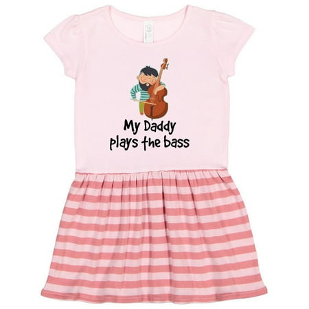 

Inktastic String Bass My Daddy Plays the Bass Gift Toddler Girl Dress