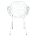 thumbnail image 2 of LeisureMod Fauteuil de Salle à Manger Moderne Devon Intérieur Extérieur en Aluminium Blanc Ensemble de 4, 2 of 9