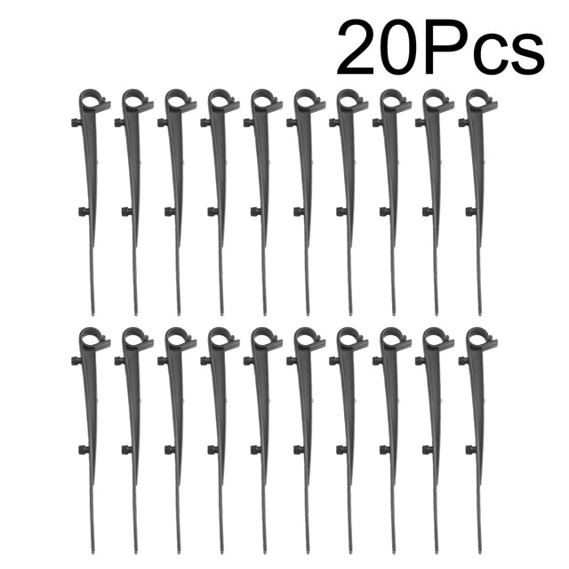 Pinzas universales para canalones Sunday, de plástico negro, 20 unidades, 150 mm (6 pulgadas)