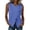 Blue, variant on Women Linen V-Neck Wrap Top Sleeveless Casual Fashion Trendy Comfy Vacation Beach Travel Loose Blouse Tank Tops, Orange XXL