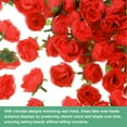 thumbnail image 2 of Uxcell 50 Paquete Cabezas de Rosas Artificiales 1.2'' Pequeñas Cabezas de Rosa de Seda Falsa para Decoraciones de Ramo de Boda Fiesta Rojas, 2 of 7
