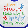 thumbnail image 4 of Inktastic Ping Pong Player like Daddy Boys or Girls Baby Bib, 4 of 4