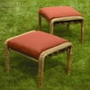 Better Homes and Gardens Spice Bay Woven Ottomans, Set of 2