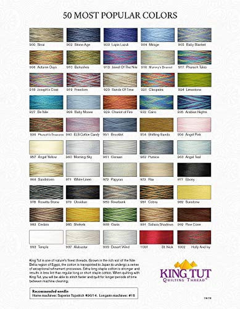 King Tut Quilting Thread Sunstone 2000yd Cone 40wt Cotton Low Lint Variegated