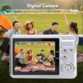 thumbnail image 3 of Cámara Digital, Cámara Compacta Portátil Con Zoom de 48MP 4K 8X, Cámaina Antivibracia y Disparo Con Luz de Relleno para adolescentes, Niñas, Estudiantes, Principiando,, 3 of 7