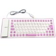 thumbnail image 1 of LOVEVER Portable Silent Foldable Silicone Keyboard USB Wired Flexible Soft Waterproof Roll Up Silica Gel Keyboard for PC Laptop, 1 of 7