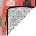 thumbnail image 3 of Cute Cat Meow Rugs Washable Cover Floor Rug Carpets Bathroom Decorations For Kitchen Bedroom Indoor 72"X48", 3 of 4