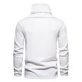 thumbnail image 5 of Curuila Mens Sweatshirt Long Sleeve Solid Color High Neck Pullover Sweatshirts Autumn Winter Comfort Pullover Tops Size M, 5 of 9