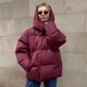 thumbnail image 1 of Parkas de manga larga para mujer, chaqueta holgada de algodón para otoño e invierno, abrigo holgado, ropa de algodón de manga larga, abrigo para mujer, 1 of 5