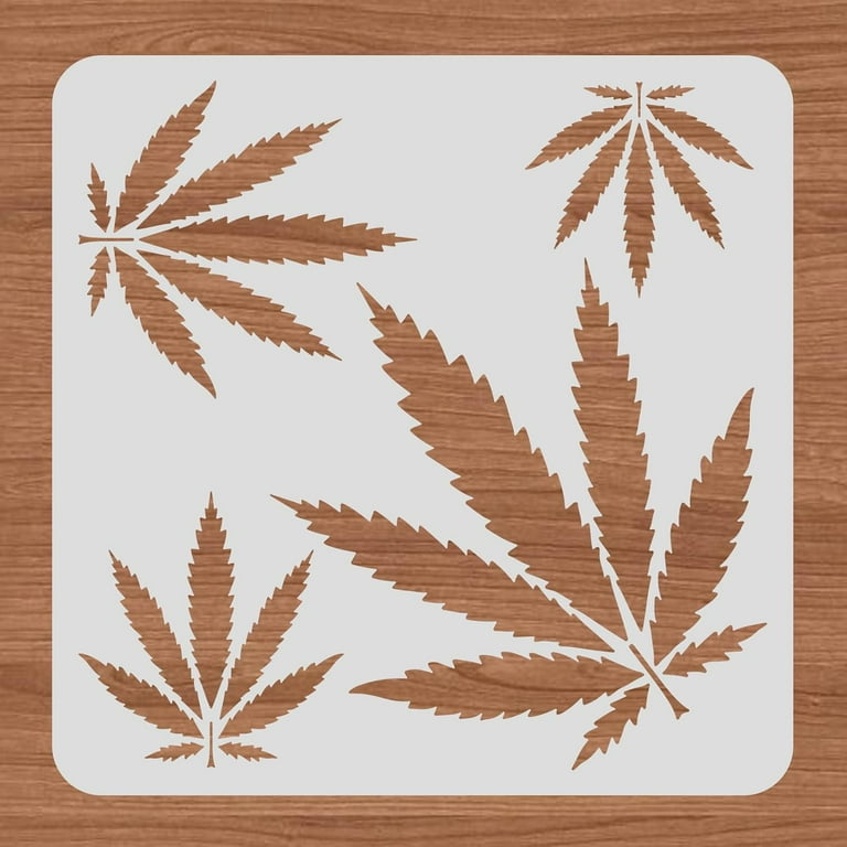 Pot Leaf Drawing Stencils 12x12inch Tree Leaf Weed Leaf Painting Templates for Scrapbooking Fabric Floor Furniture Wall Art - Walmart.com pot-leaf-drawing-stencils-12x12inch-tree-leaf-weed-leaf-painting-templates-for-scrapbooking-fabric-floor-furniture-wall-art-walmart-com