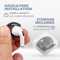thumbnail image 3 of Insten 3 Pairs Ear Hooks Compatible with AirPods Pro 2019 Earbuds, Anti-Lost EarHooks Accessories, Comfortable Soft Silicone Covers, with Storage Box (Not Fit in Charging Case) Black, 3 of 10