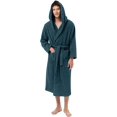 thumbnail image 1 of Men's Terry Cloth Robe Hooded Long Bathrobe Towel Cotton Big & Tall Spa Shower Dressing Gown, 1 of 6