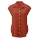 thumbnail image 3 of Qucoqpe - Blusas de verano para mujer, tallas grandes, manga corta, botones, cuello en V, moda informal, lisas, holgadas, de lino y algodón, en oferta, 3 of 5