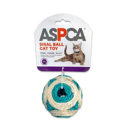 ASPCA Sisal Ball Cat Toy w/ Jingle Bells  Blue