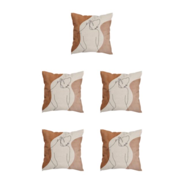 Baohd Home Decoration With Cushion Cover Easy To Clean And Soft Soft Durable Polyester Throw Pillows Cover Pillow Cover W0134-7 5Set