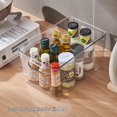 thumbnail image 4 of Set of 8 pack Clear Plastic Storage Bins, Pantry Organization and Storage, Clear Organizing Bins for Kitchen Organization, Freeze Storage, Home Edit and Cabinet Organizers (8Large), 4 of 6